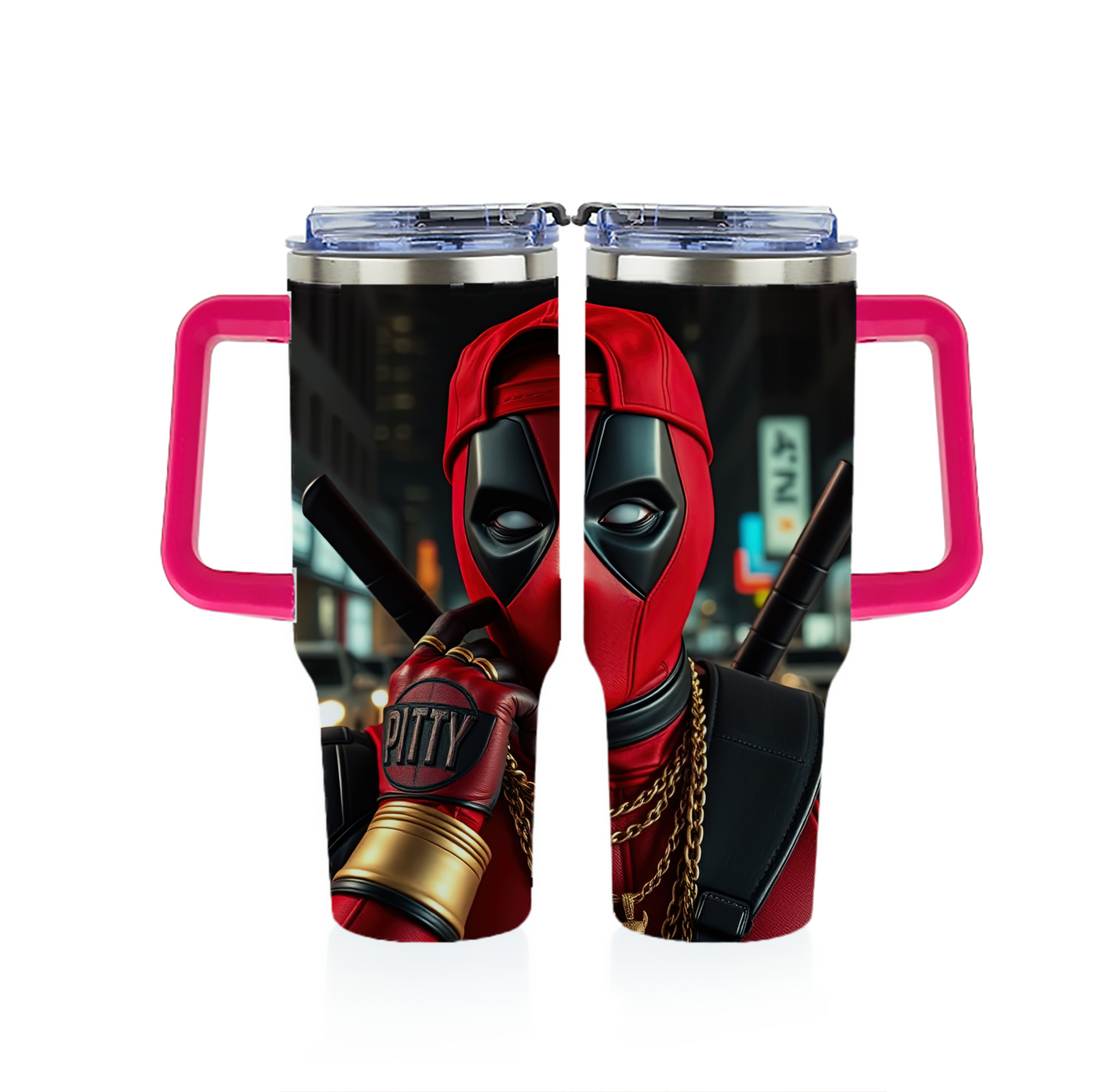 （画像用） Deadpool デッドプール 1200ｍLフルプリント車用タンブラー